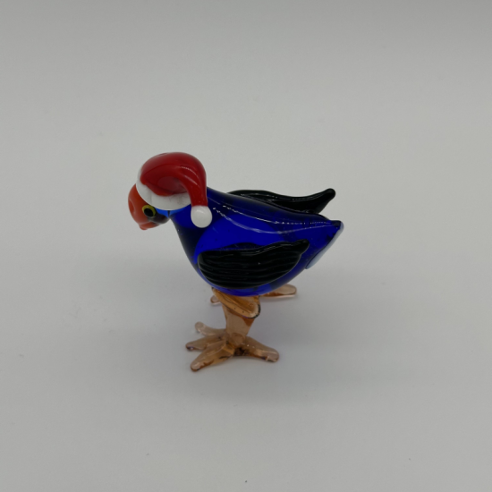 Woodpecker With Santa Hat Coloured Glaze Decoration Woodpecker With Santa Hat Coloured Glaze Decoration
