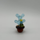 Yellow Flower Cactus Coloured Glaze Decoration Yellow Flower Cactus Coloured Glaze Decoration