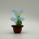 Yellow Flower Cactus Coloured Glaze Decoration Yellow Flower Cactus Coloured Glaze Decoration
