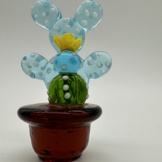 Yellow Flower Cactus Coloured Glaze Decoration Yellow Flower Cactus Coloured Glaze Decoration