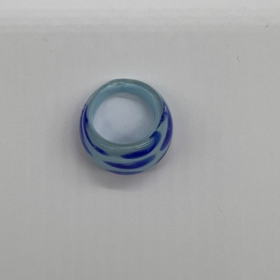 Blue Spotted Glass Ring Blue Spotted Glass Ring