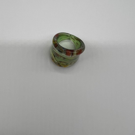 Vintage Green Glass Ring Vintage Green Glass Ring
