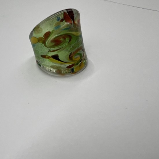 Vintage Green Glass Ring Vintage Green Glass Ring