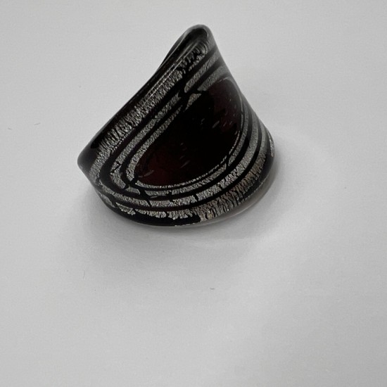 Black And Red Galaxy Glass Ring Black And Red Galaxy Glass Ring