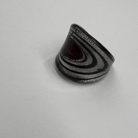 Black And Red Galaxy Glass Ring Black And Red Galaxy Glass Ring