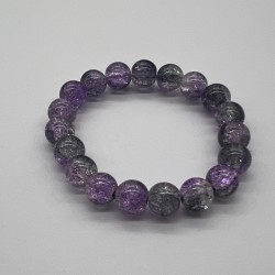 Dusk Charm Purple Glass Bracelet