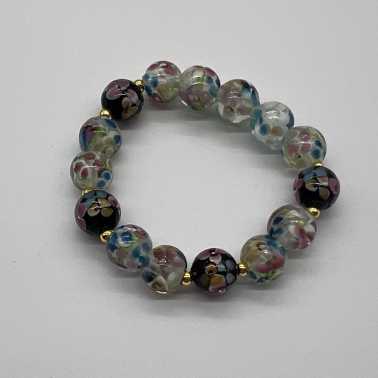 Spring Blossoms Glass Bracelet Spring Blossoms Glass Bracelet