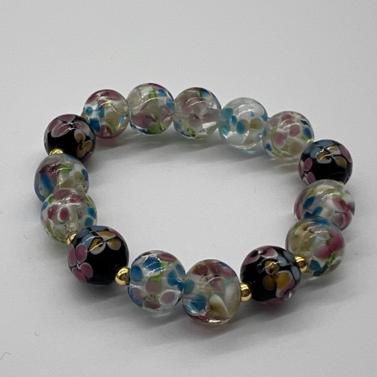 Spring Blossoms Glass Bracelet Spring Blossoms Glass Bracelet