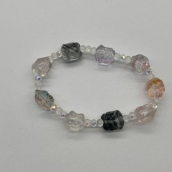 Flower Cluster Glass Bracelet