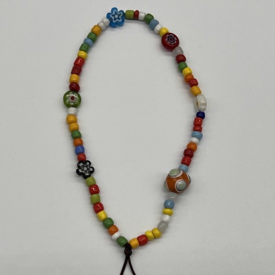 Dopamine Colored Orange Glass Cell Phone Cord Dopamine Colored Orange Glass Cell Phone Cord