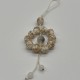 Yellow And White Mixed Color Beaded Glass Phone Cord Yellow And White Mixed Color Beaded Glass Phone Cord