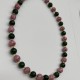 Vintage Green Pink Glass Beaded Necklace Vintage Green Pink Glass Beaded Necklace