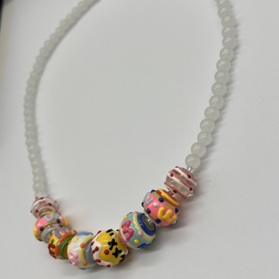 Cute Candy Glass Beaded Necklace Cute Candy Glass Beaded Necklace