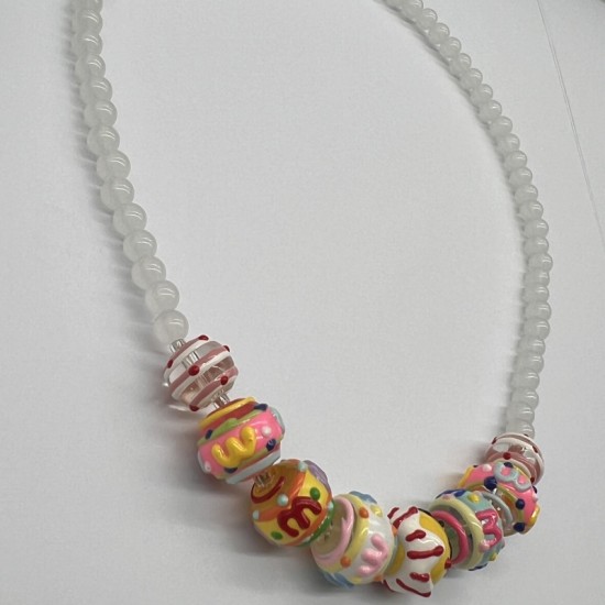 Cute Candy Glass Beaded Necklace Cute Candy Glass Beaded Necklace