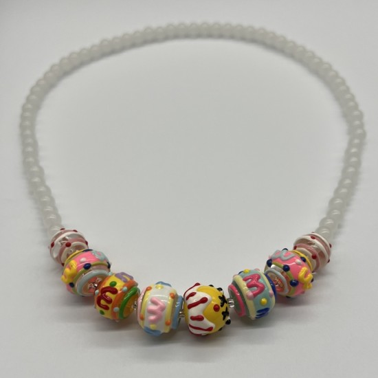 Cute Candy Glass Beaded Necklace Cute Candy Glass Beaded Necklace