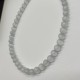 Ice-Clear White Glass Beaded Necklace Ice-Clear White Glass Beaded Necklace