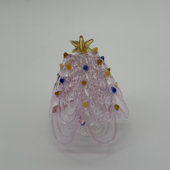 Ribbon Christmas Tree Coloured Glaze Decoration