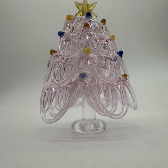 Ribbon Christmas Tree Coloured Glaze Decoration