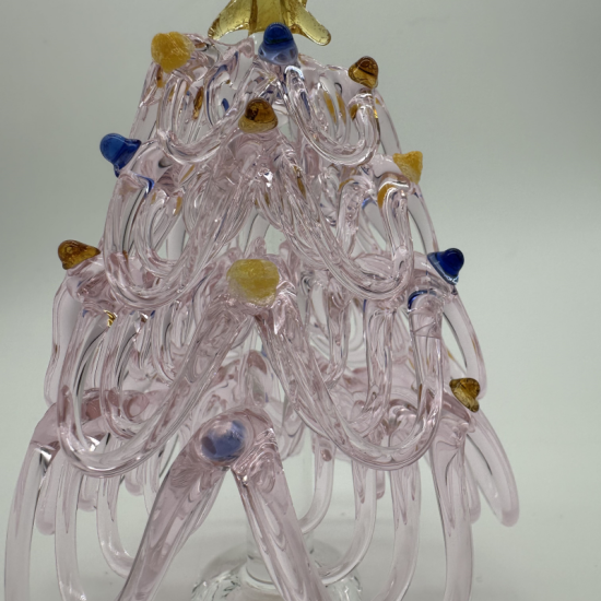 Ribbon Christmas Tree Coloured Glaze Decoration
