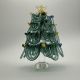 Ribbon Christmas Tree Coloured Glaze Decoration