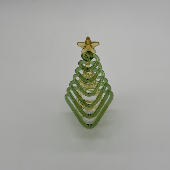 Large Triangle Tree Coloured Glaze Decoration Large Triangle Tree Coloured Glaze Decoration