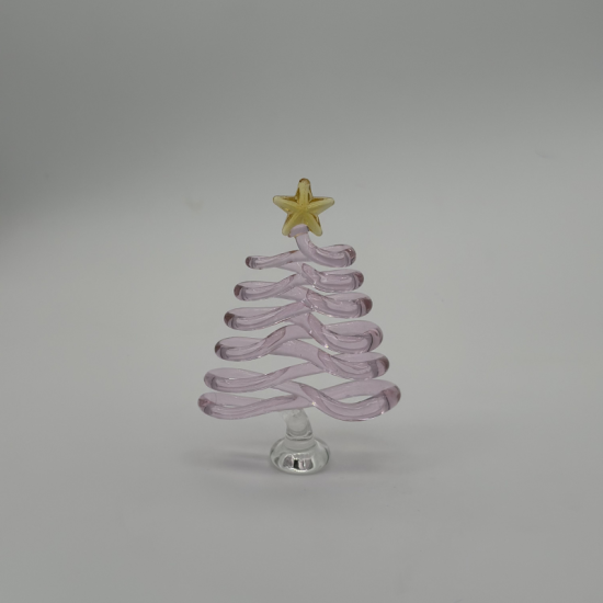 Large Flat Tree Coloured Glaze Decoration