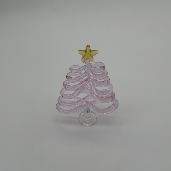 Large Flat Tree Coloured Glaze Decoration