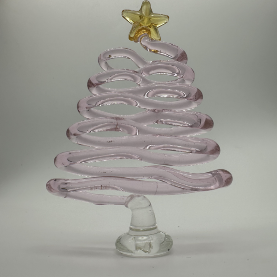 Large Flat Tree Coloured Glaze Decoration