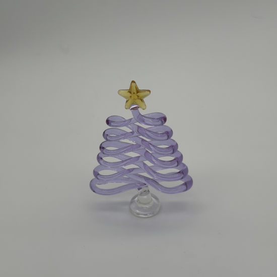Large Flat Tree Coloured Glaze Decoration