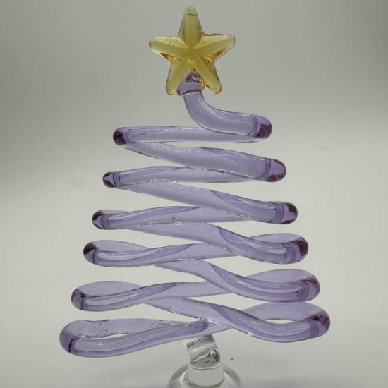Large Flat Tree Coloured Glaze Decoration
