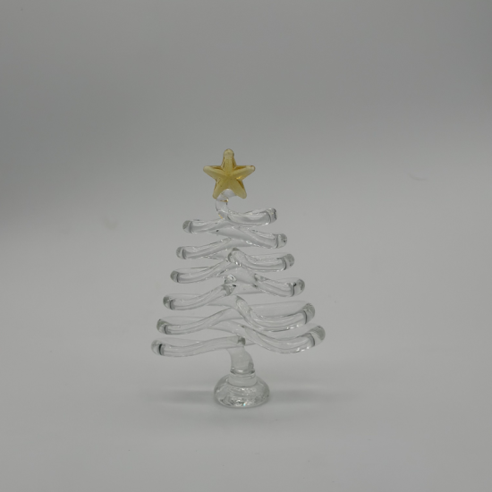 Large Flat Tree Coloured Glaze Decoration
