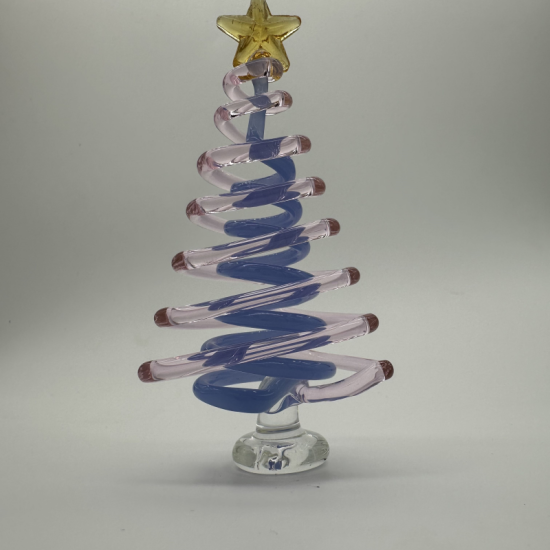 Small Flat Tree Coloured Glaze Decoration