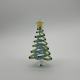 Small Flat Tree Coloured Glaze Decoration