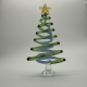 Small Flat Tree Coloured Glaze Decoration