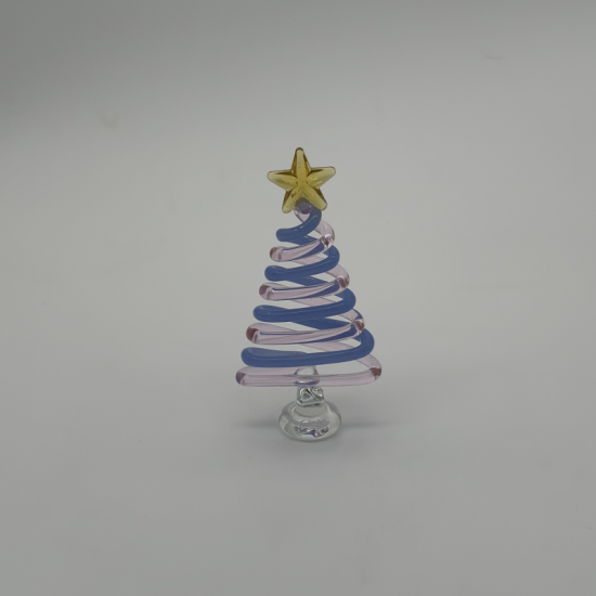Small Flat Tree Coloured Glaze Decoration