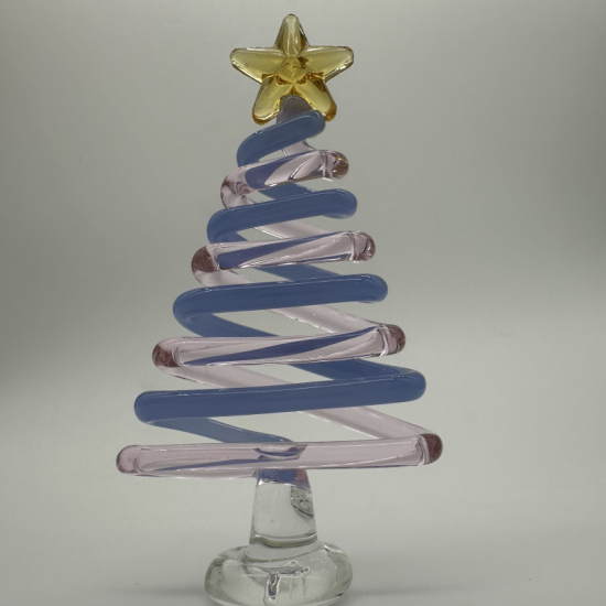 Small Flat Tree Coloured Glaze Decoration