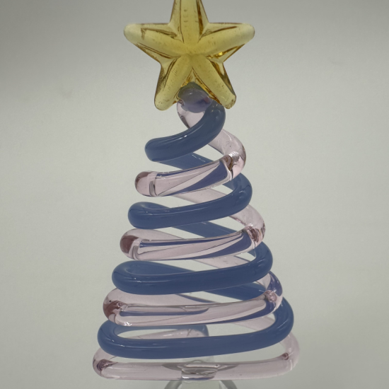 Small Flat Tree Coloured Glaze Decoration