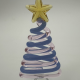 Small Flat Tree Coloured Glaze Decoration