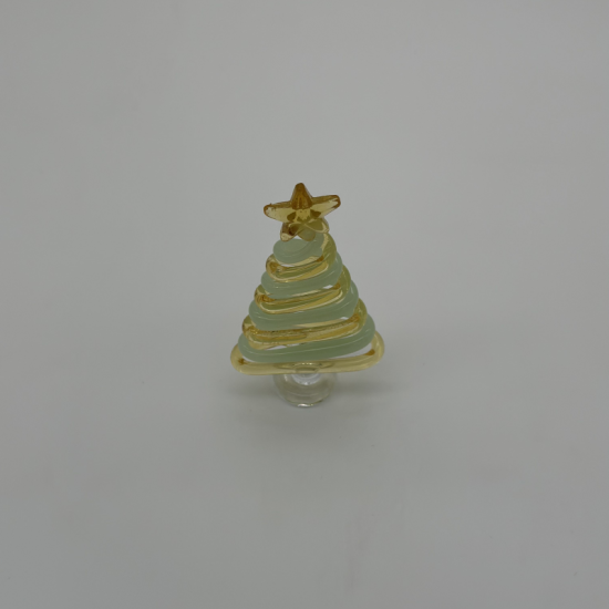 Small Flat Tree Coloured Glaze Decoration