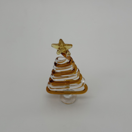 Small Flat Tree Coloured Glaze Decoration