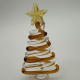 Small Flat Tree Coloured Glaze Decoration