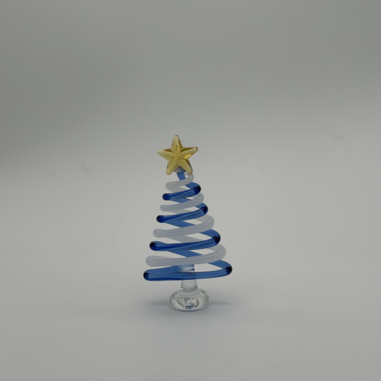 Small Flat Tree Coloured Glaze Decoration