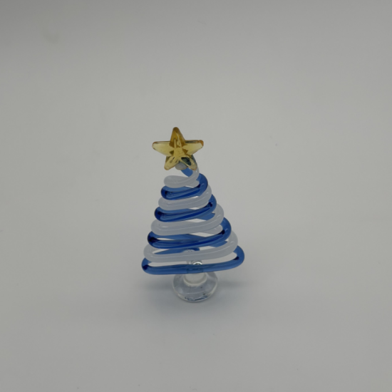 Small Flat Tree Coloured Glaze Decoration
