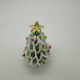 Small White-Edged Cedar Christmas Tree Coloured Glaze Decoration Small White-Edged Cedar Christmas Tree Coloured Glaze Decoration