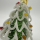 Small White-Edged Cedar Christmas Tree Coloured Glaze Decoration Small White-Edged Cedar Christmas Tree Coloured Glaze Decoration