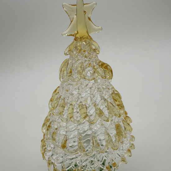 Wire Wrap Base Christmas Tree Coloured Glaze Decoration
