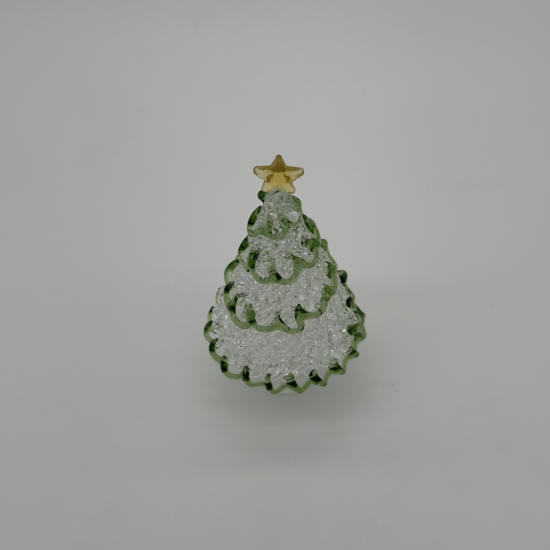 Wire Wrap Base Christmas Tree Coloured Glaze Decoration