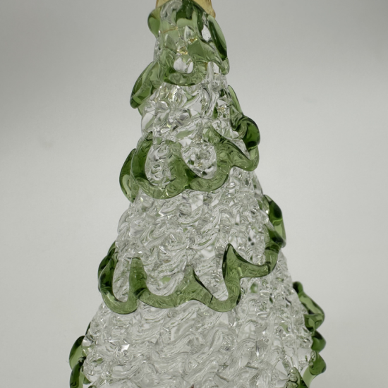 Wire Wrap Base Christmas Tree Coloured Glaze Decoration