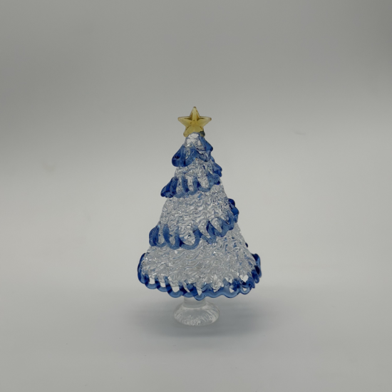 Wire Wrap Base Christmas Tree Coloured Glaze Decoration