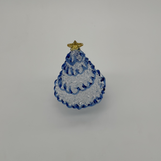 Wire Wrap Base Christmas Tree Coloured Glaze Decoration